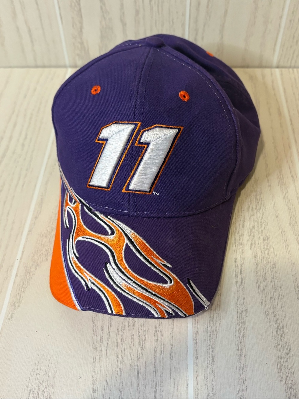 NASCAR Denny Hamlin New With Tags Racing Hat Flames Embroidered OSFM